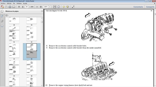 CHEVROLET IMPALA Workshop Repair Manual - Manual de Reparación