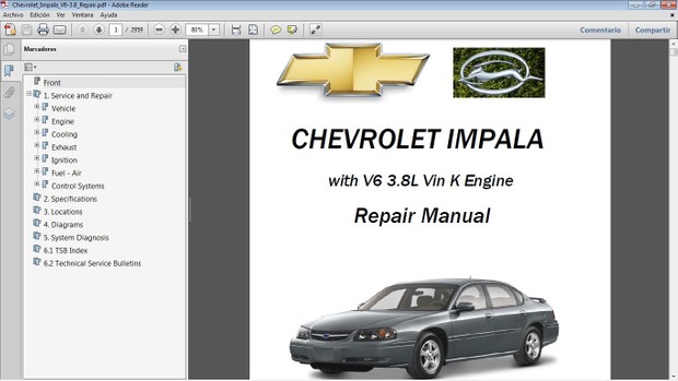 CHEVROLET IMPALA Workshop Repair Manual - Manual de Reparación