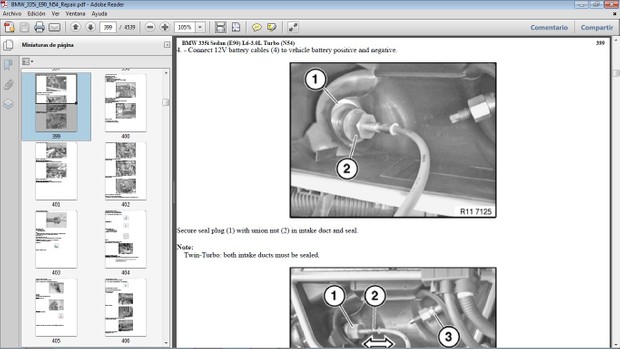 BMW 335i E90 motor N54 - Manual de Taller - Workshop Repair Manual