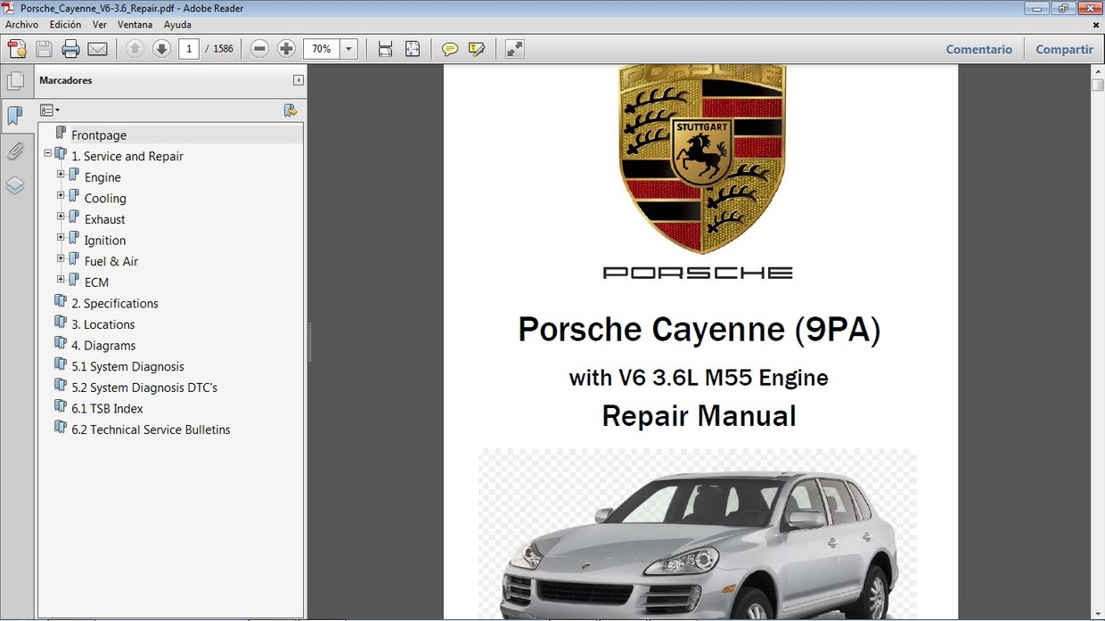 PORSCHE CAYENNE (9PA) 3.6 Repair Manual Man Car.Repair.Manuals