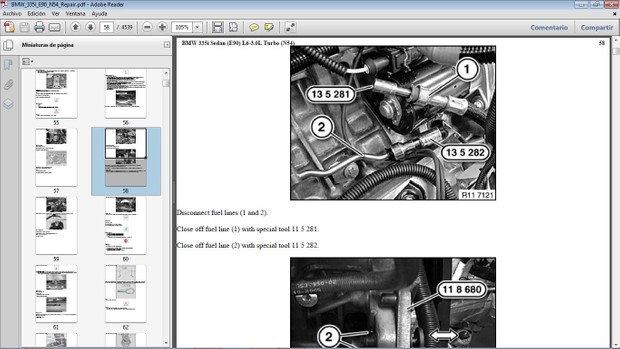 BMW 335i E90 motor N54 - Manual de Taller - Workshop Repair Manual