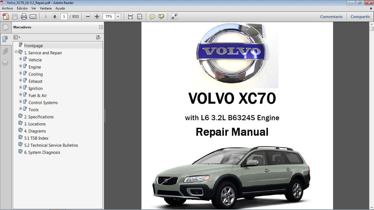 VOLVO XC70 L6 3.2 Workshop Repair Manual - Manual de T - Car.Repair.Manuals