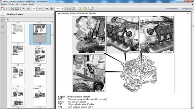 MERCEDES BENZ S500 W220 Manual de Taller - Workshop Repair