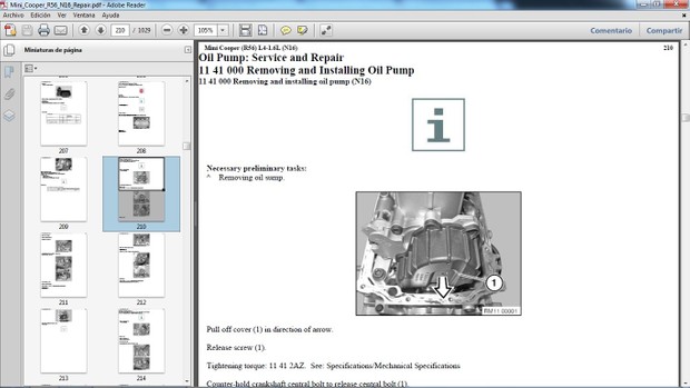 MINI COOPER R56 2011 en adelante - Manual de Taller - Workshop Manual