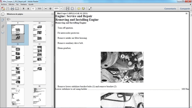 MINI COOPER S R53 2002-2006 Manual de Taller - Workshop Repair