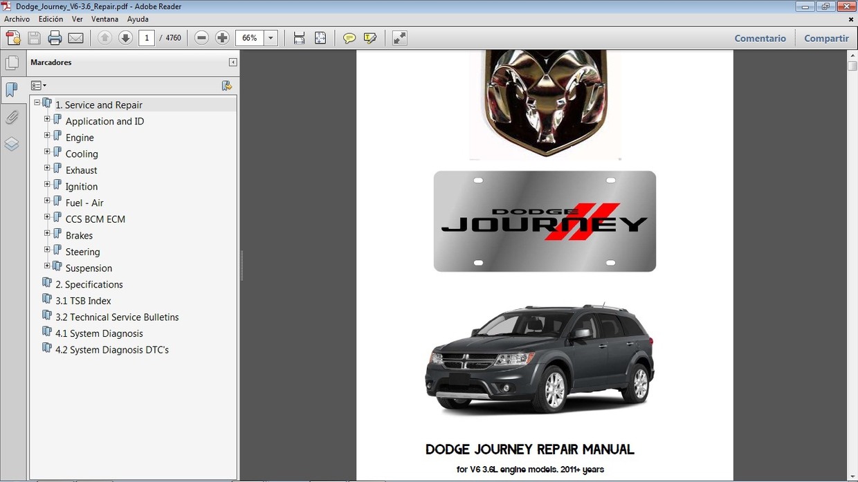 DODGE JOURNEY 3.6 Repair Manual de Taller Car.Repair.Manuals