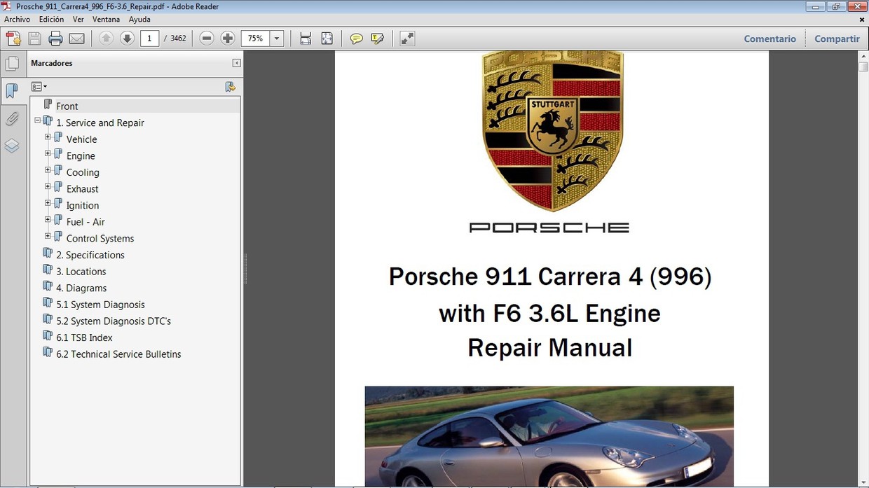 PORSCHE 911 CARRERA 4 (996) 3.6 Repair Manual Car.Repair.Manuals