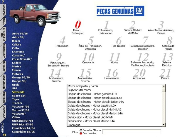 CHEVROLET Catálogo Electrónico de Piezas - Despiece