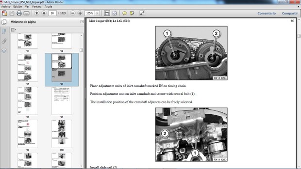 MINI COOPER R56 2011 en adelante - Manual de Taller - Workshop Manual