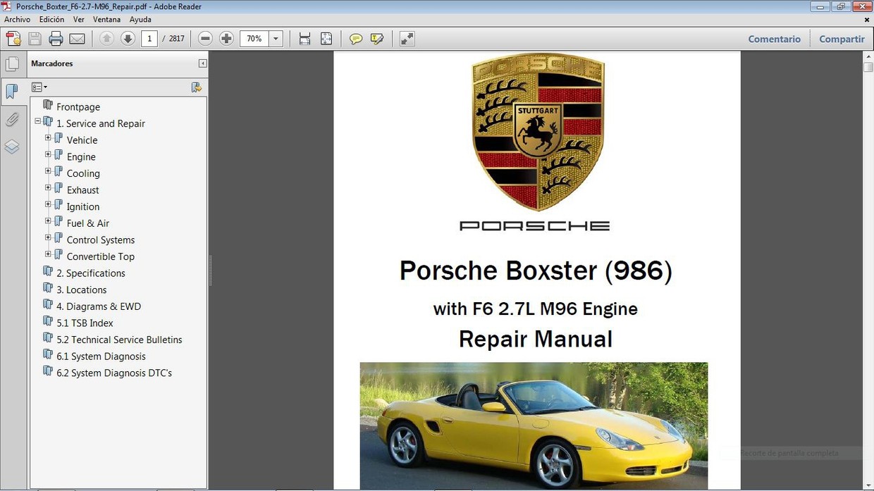 PORSCHE BOXSTER (986) 2.7 Workshop Repair Manual - Ma - Car.Repair.Manuals