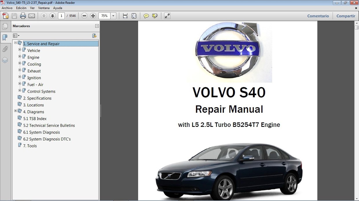 VOLVO S40 T5 Workshop Repair Manual - Manual de Taller - Car.Repair.Manuals