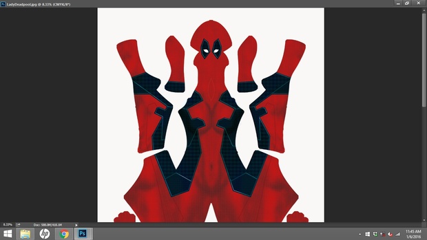 Lady Deadpool Dye Sublimation Print File