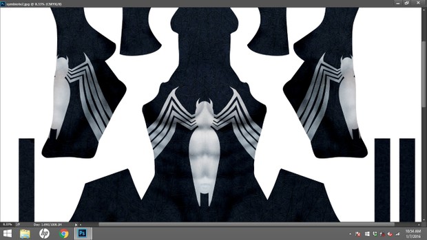 Black Suit Spider-Man Dye Sublimation Print File