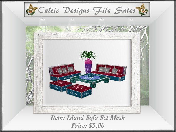 CD Island Sofa Set Mesh