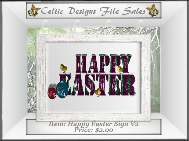 CD Happy Easter Sign V2 Mesh