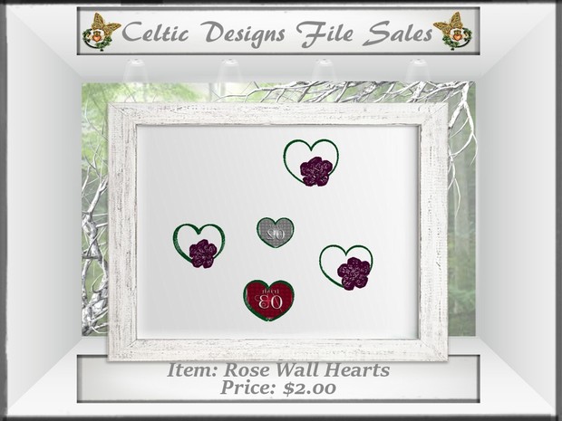 CD Rose Wall Hearts