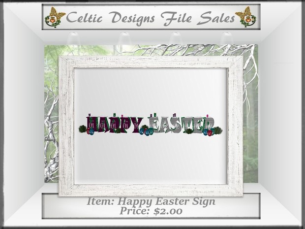 CD Happy Easter Sign V1 Mesh