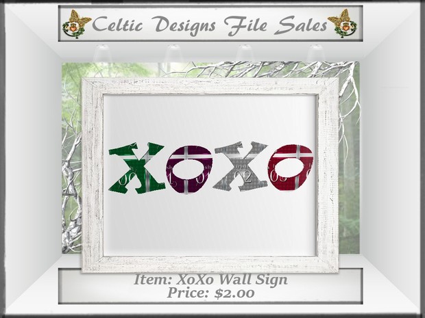 CD XoXo Wall Sign Mesh