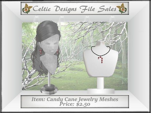 CD Candy Cane Jewelry Meshes