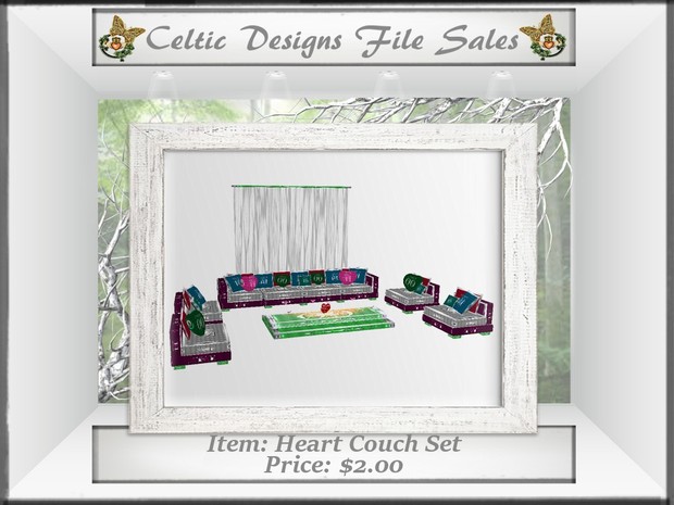 CD Heart Couch Set