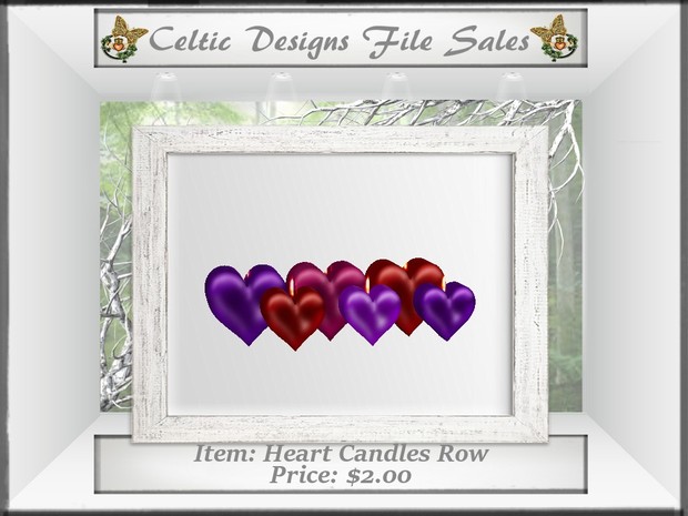 CD Heart Candles Row