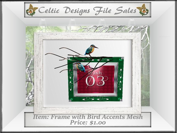 CD Frame with Bird Accents Mesh