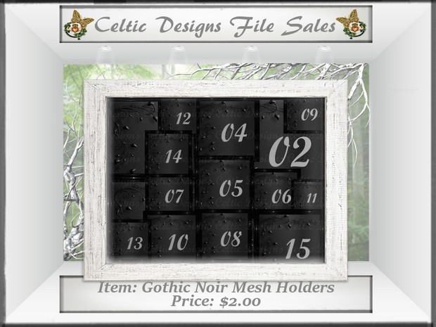 CD Gothic Noir Mesh Holders