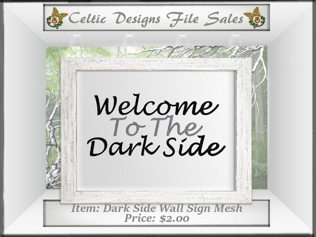 CD Dark Side Wall Sign Mesh