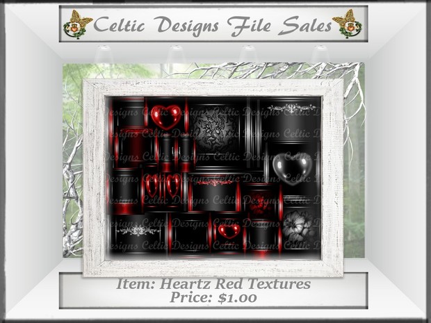CD Heartz Red Textures