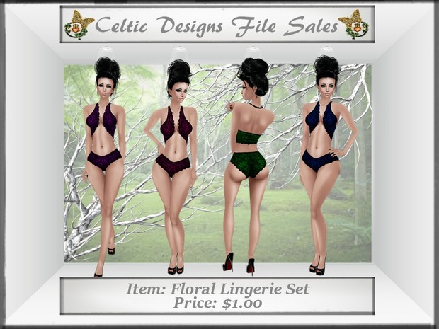 CD Floral Lingerie Set