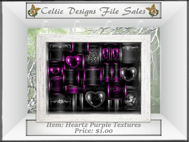 CD Heartz Purple Textures