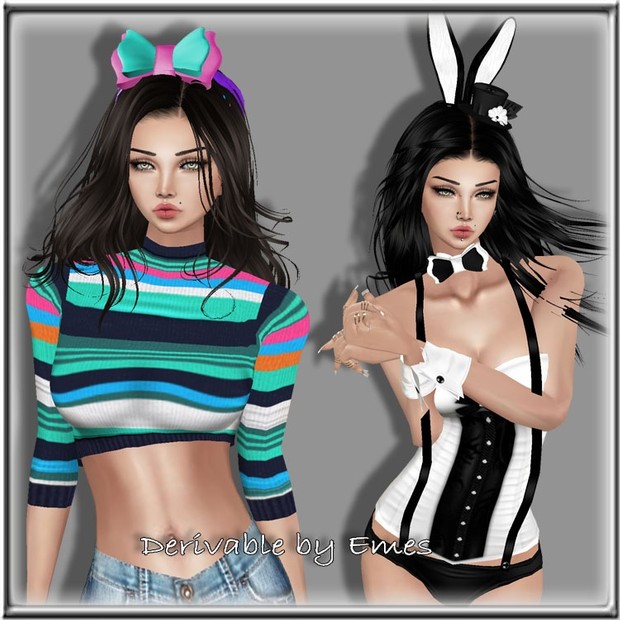 BOW HEADBAND MESH+BOWTIE CHOKER MESH(2 MESHES)