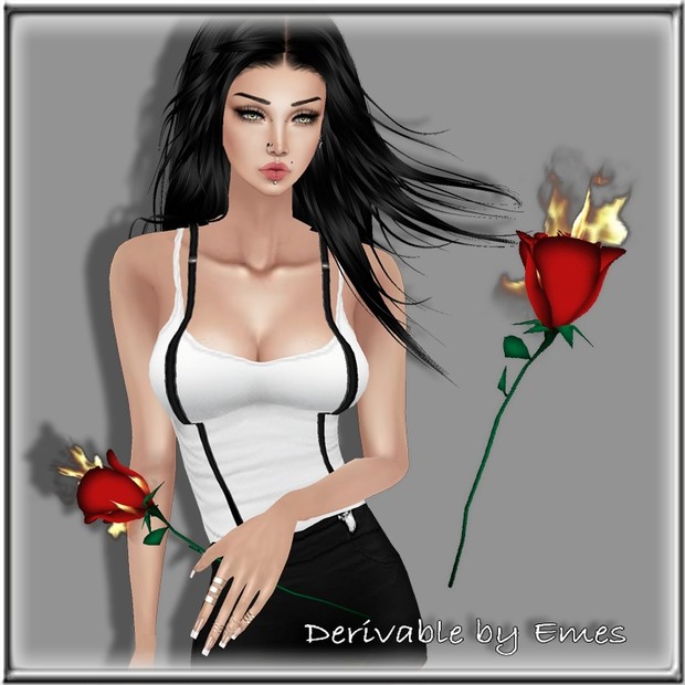 ROSE IN FLAME RIGHT AND LEFT HAND UNISEX (2 MESHES)