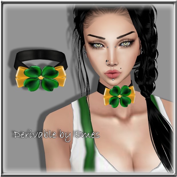 CLOVER CHOKER +BOW MESH