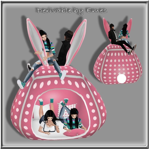 BUNNY TENT BED MESH ADULT VERSION POSES