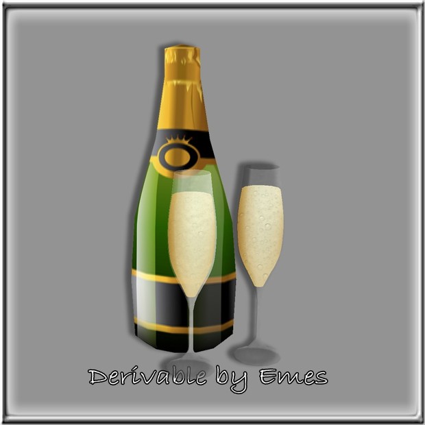 CHAMPAGNE AND GLASSES MESH