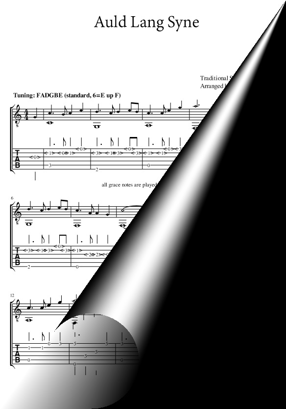 Auld Lang Syne (fingerstyle solo guitar arrangement)