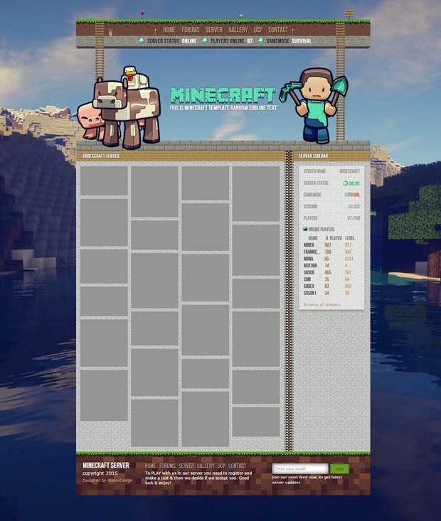 Mineccraft Template V3 - Full license