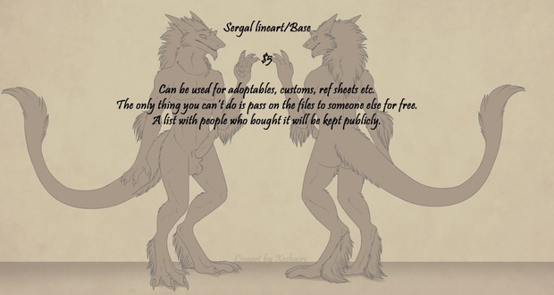 Sergal Base - Male NSFW