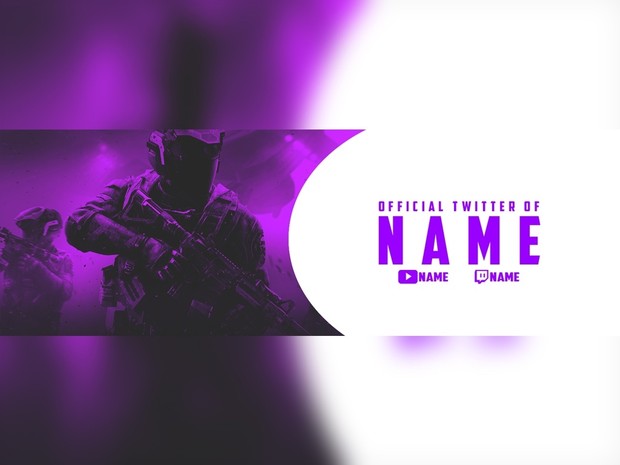 purple infinite warfare twitter banner template
