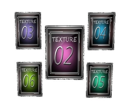 5 Grouped Picture Frame mesh