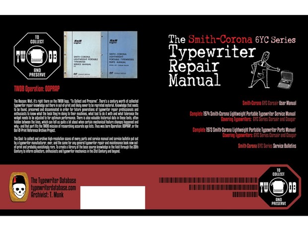 The Smith-Corona 6YC Series Typewriter Repair Manual