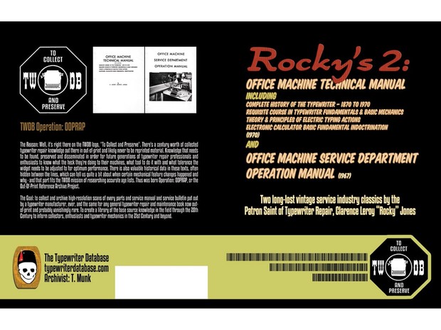Rocky's 2: Office Machine Technical Manual and Office Machine Service Department Operation Manual