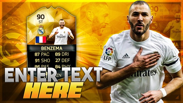 FIFA 16 90 BENZEMA THUMBNAIL TEMPLATE