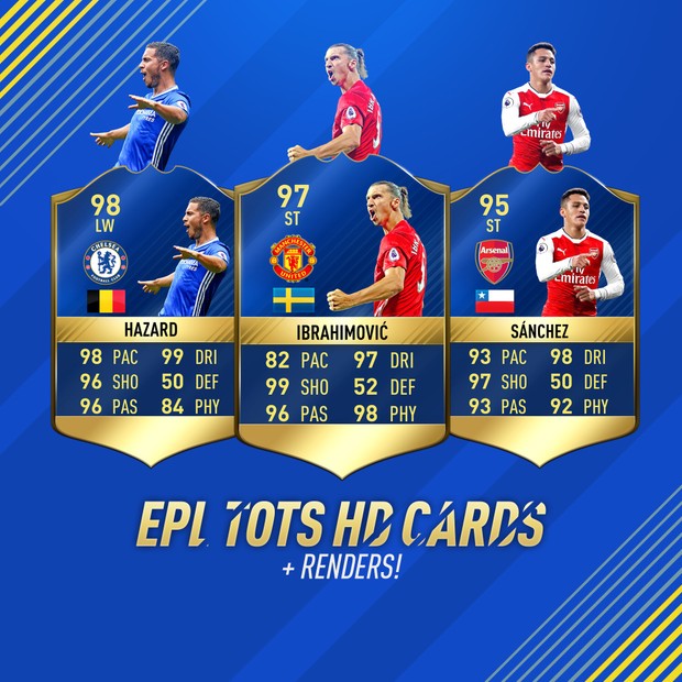 FIFA 17 EPL TOTS HD CARDS AND RENDERS