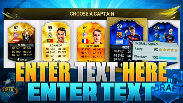 FIFA 16 190 FUT DRAFT THUMBNAIL TEMPLATE (NO PHOTOSHOP NEEDED)