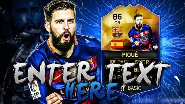 FIFA 16 Pique Thumbnail Template TOTW 25