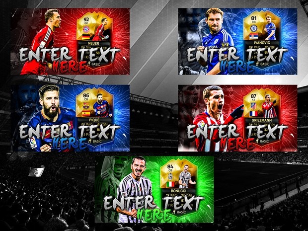 FIFA 16 TOTW 25 Thumbnail Template Pack