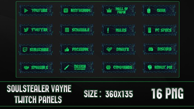 SOULSTEALER VAYNE - TWITCH PANELS