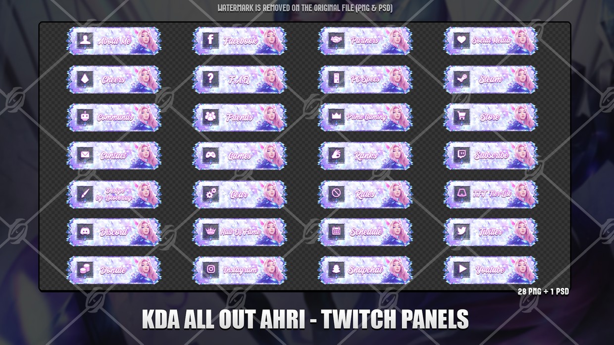 Kda All Out Ahri Twitch Panels Loloverlay